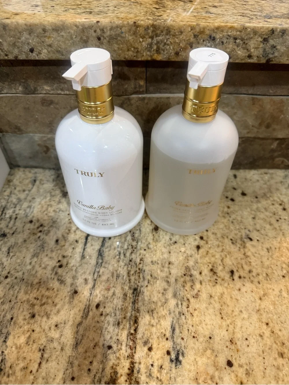 TRULY Vanilla Baby Hydrate + Restore Body Lotion - White & Gold Accents